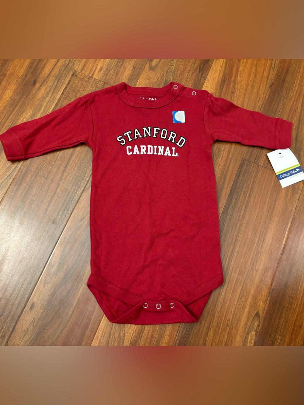 College Kids Stanford University Cardinal Maroon Long Sleeve Onesie